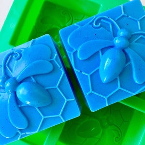 silicone bumblebee mold - honeybee soap mold - Beehive honeycomb candle soap resin Mold
