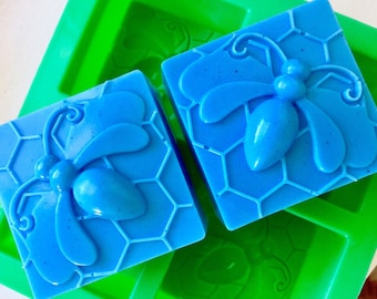 silicone bumblebee mold - honeybee soap mold - Beehive honeycomb candle soap resin Mold