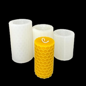 Silicone honeycomb Pillar candle Mold - 2.5” wide