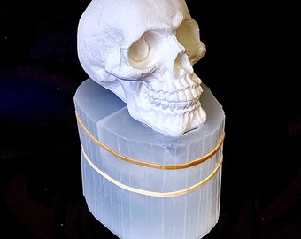 3D Silicone skull Mold - skull candle soap mold - chakra candle mold - homemade pillar candles - halloween candles