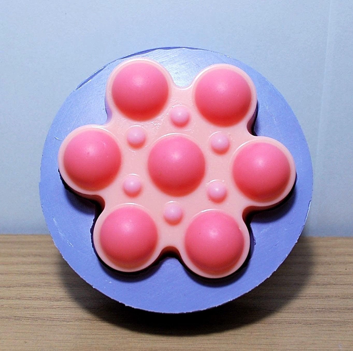 1 Hole 3D Silicone Soap Mold Oval Shapes Massage Therapy Bar Soap Making  Mould DIY Cupcake