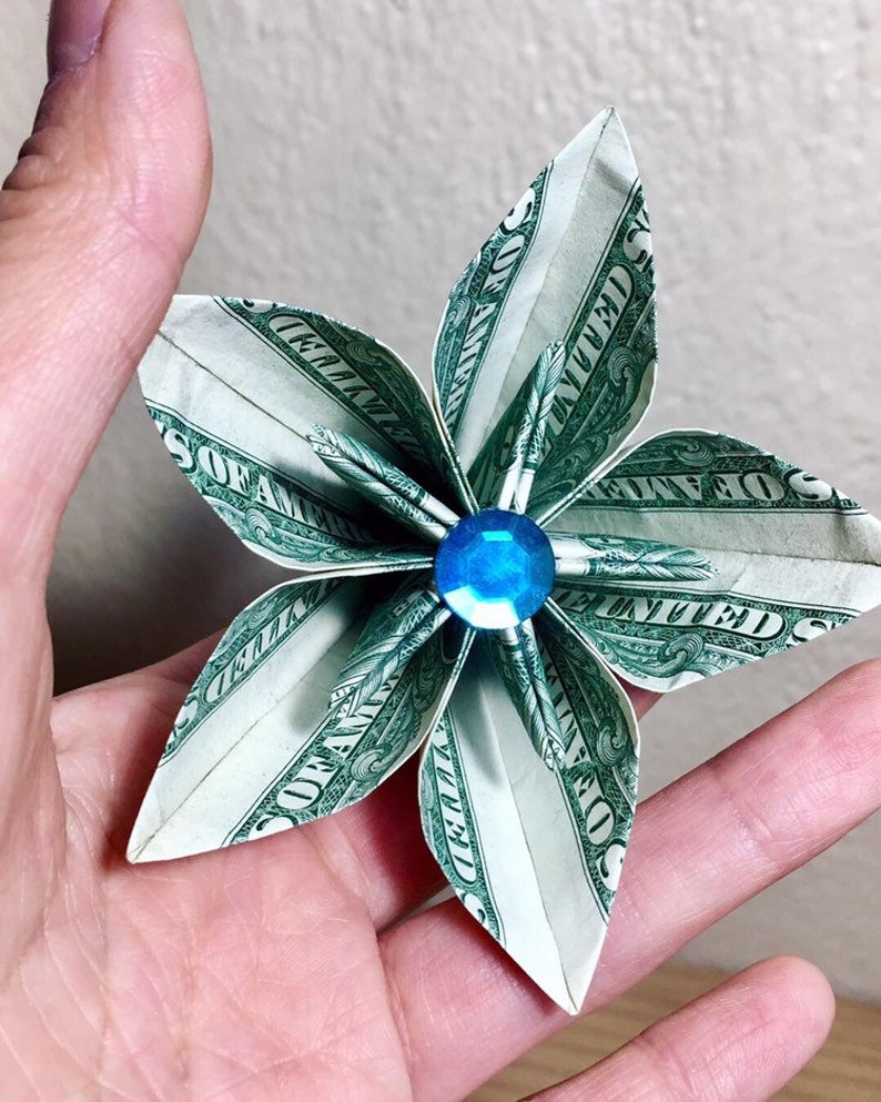 Money flower origami kusudama dollar bill flower cherry Etsy