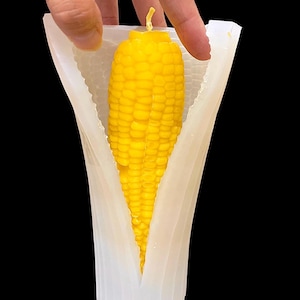 6” realistic silicone whole corn on the cob mold  - candle soap resin mold - food grade
