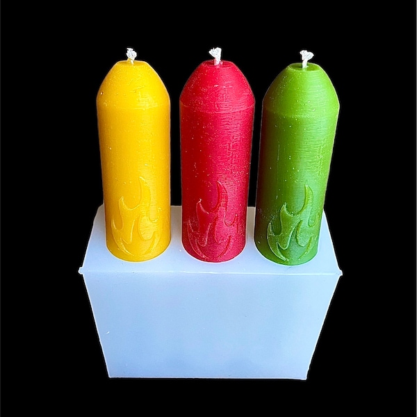 15 hr Silicone emergency taper candle Mold - fit in UCO candle lantern - survival - preparedness