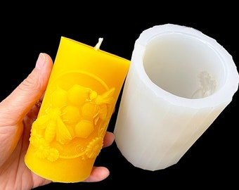 Silicone queen bee honeybee Pillar candle Mold  - bee mine