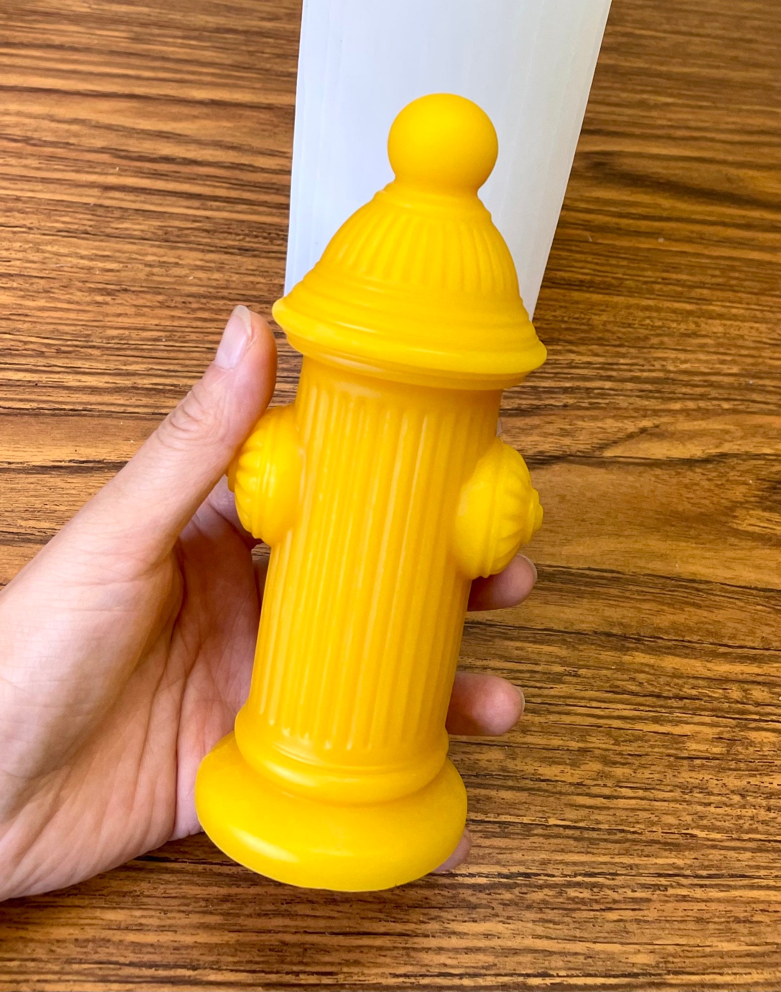 6.5” Silicone Fire Hydrant Mold - Pillar Candle Mold - Soap Resin Mold ...