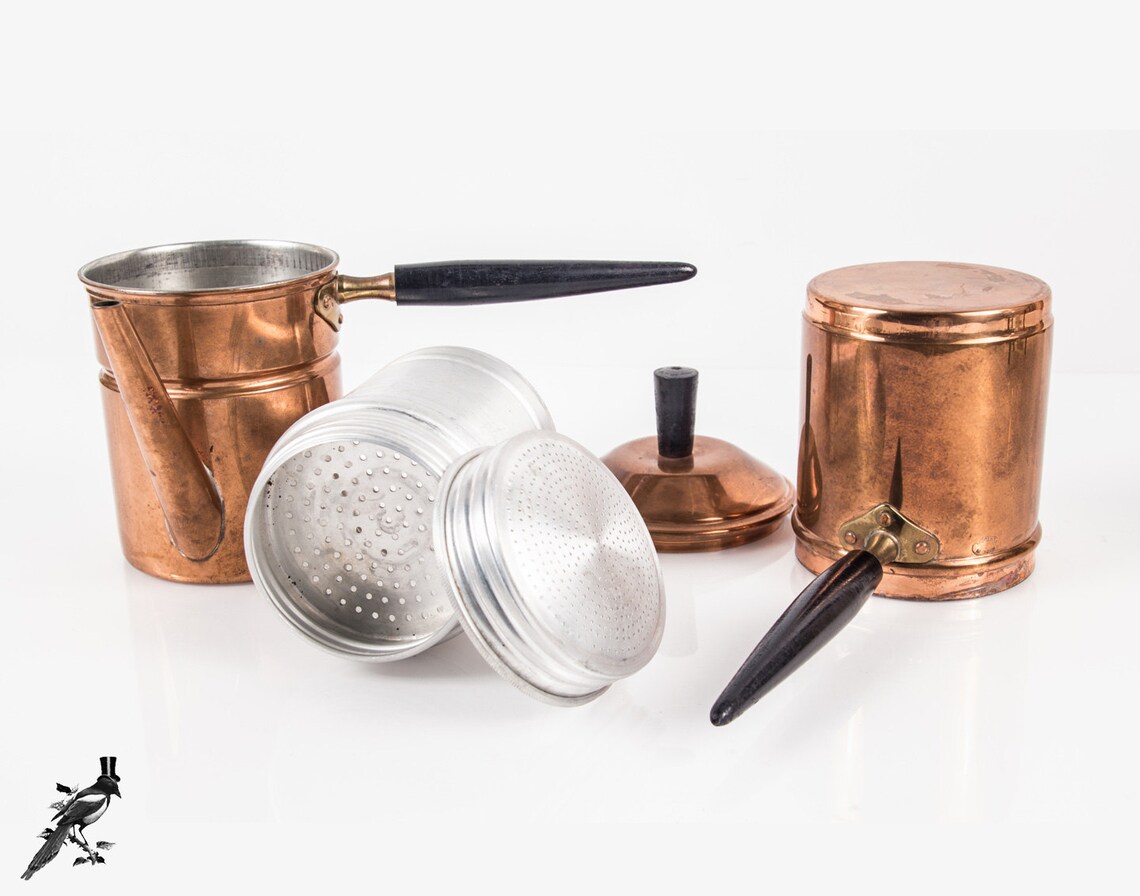 Vintage Copper 5Piece Neapolitan Flip Coffeepot / Coffee Pot Etsy