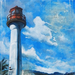 Mayne Island Wolke & Leuchtturm ~ Print