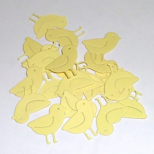 FREE US Shipping - 24 Easter Baby Chicks Die Cuts, Paper Die Cuts, Cardstock, Paper Embellishment, Scrapbooking Card Tag Making