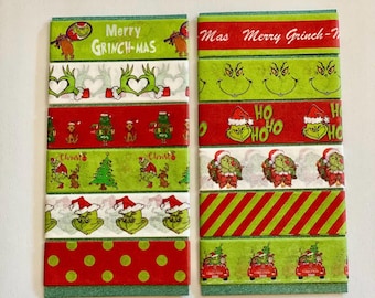Christmas Washi Tape, 24-Inch Samples, Embellishment, Planner, Junk Journal, Scrapbook, Card Tag Making, 5/8 inch