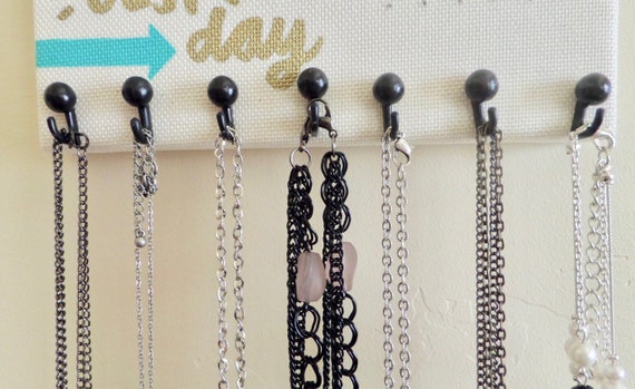 Black Hook Necklace/bracelet Display, Necklace Hooks, Cork Memory Display  Board, Necklace Hanger, Hang Hooks, Push Pin/thumb Tack 