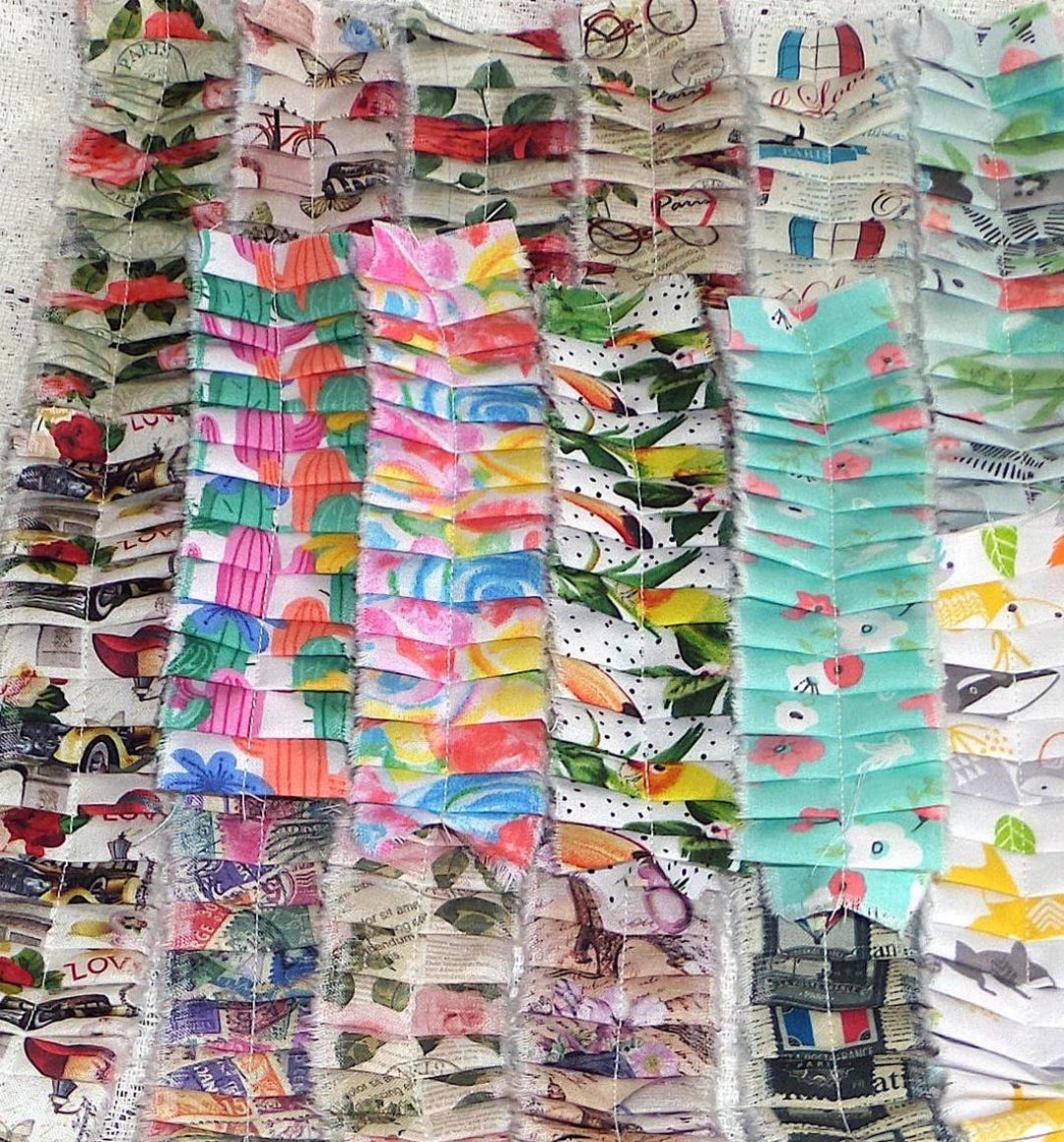 Hand Torn Ruffles, Snippets, Embellishments Scrapbooking, Junk ...