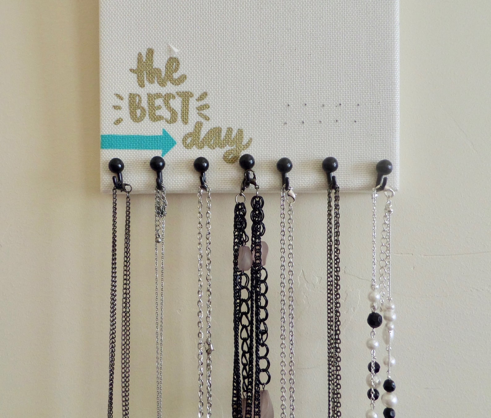 Black Hook Necklace/Bracelet Display Necklace Hooks Cork Etsy