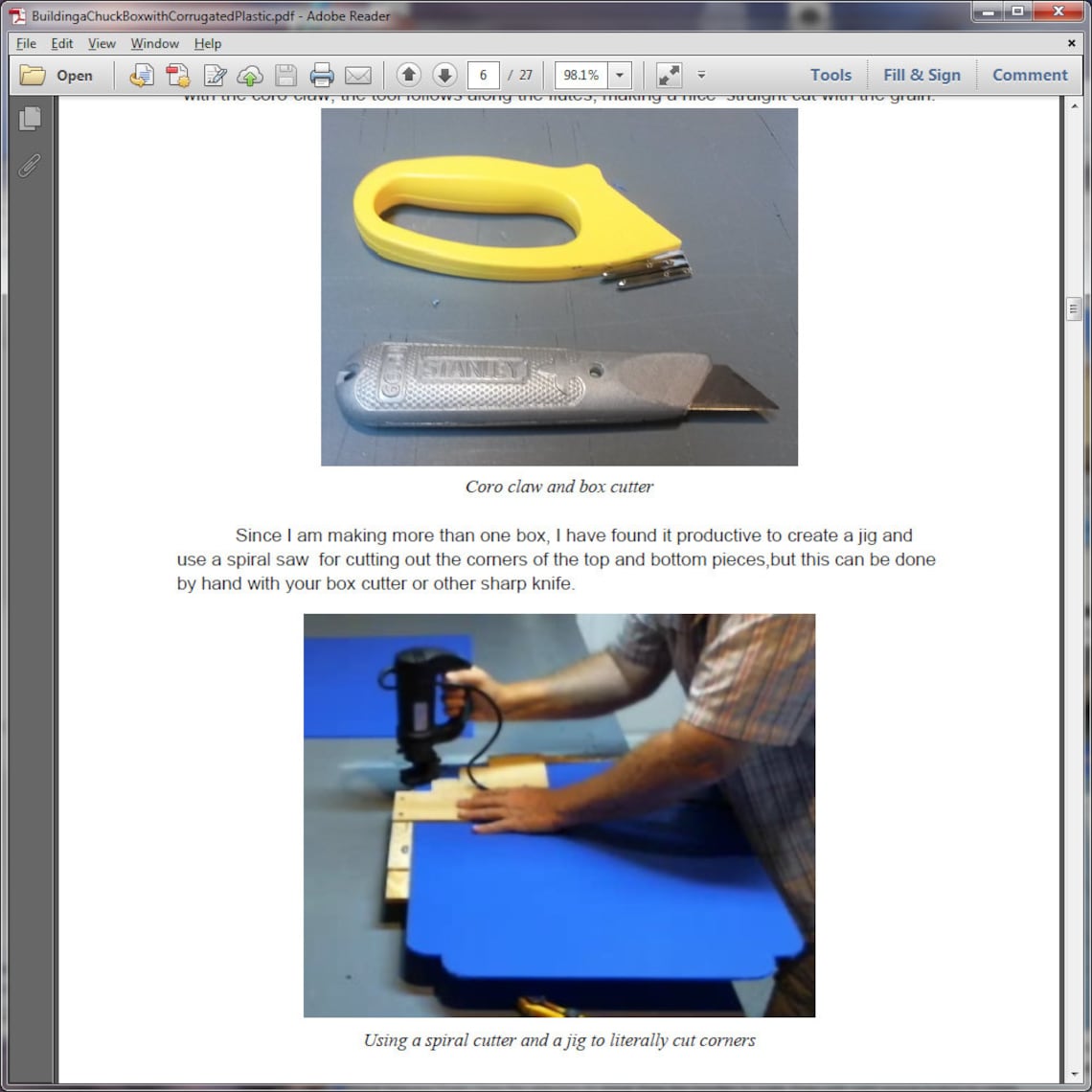 Instructions for Building a Chuck Box With Corrugated Plastic - Etsy