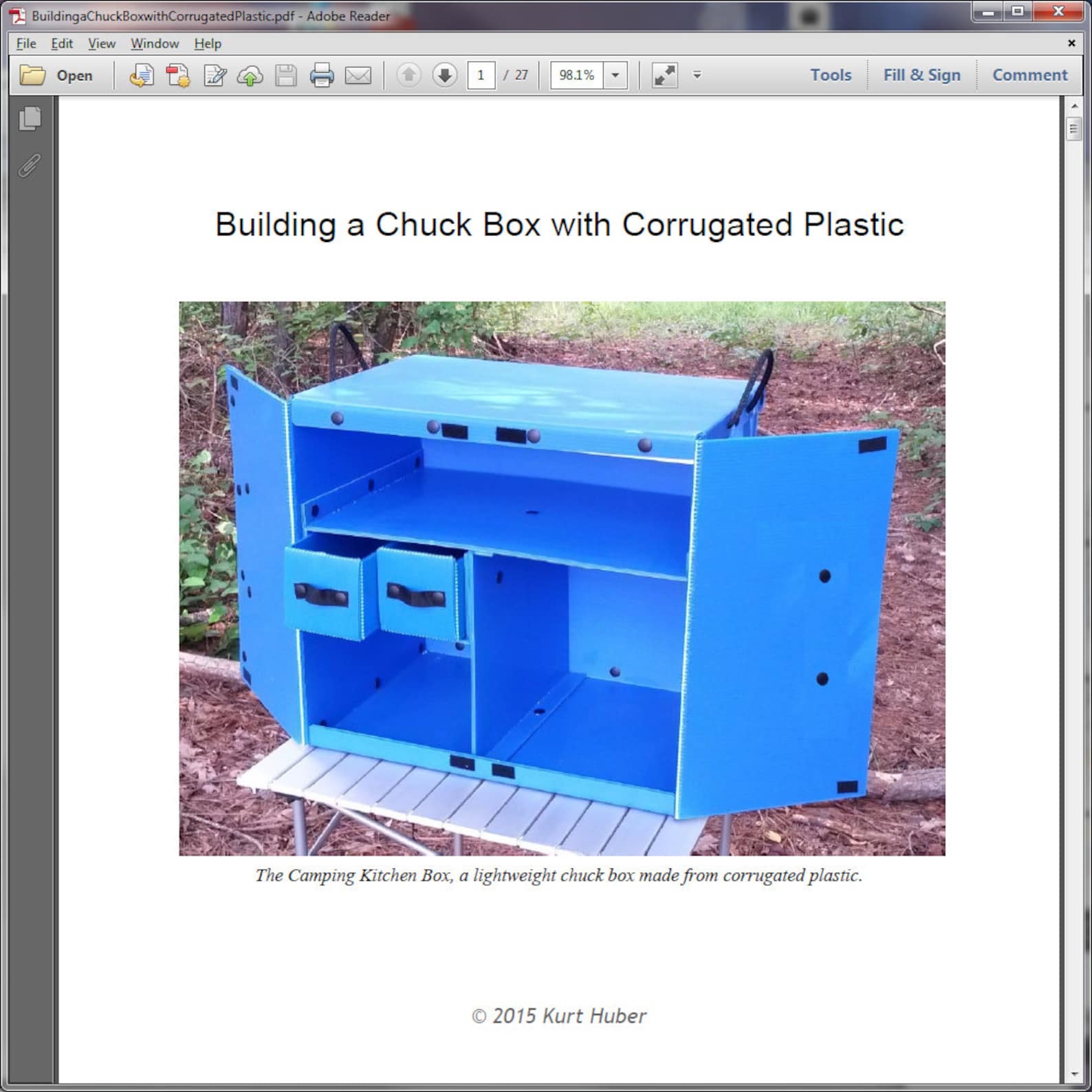 Instructions for Building a Chuck Box With Corrugated Plastic - Etsy