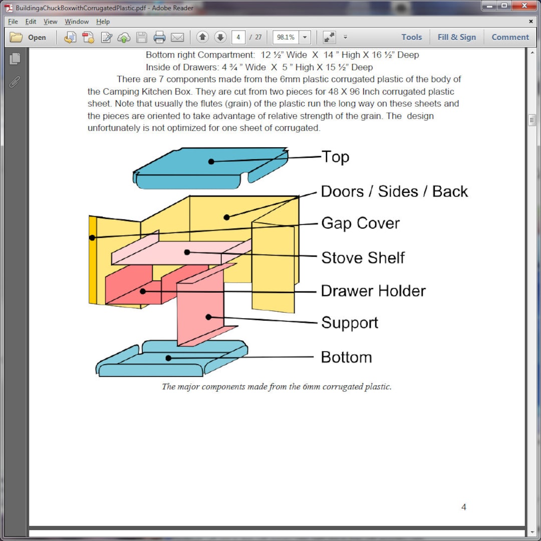 Instructions for Building a Chuck Box With Corrugated Plastic - Etsy