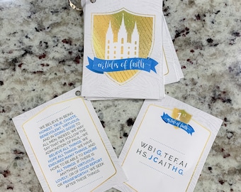 Articles of Faith | Flash Cards | Blue