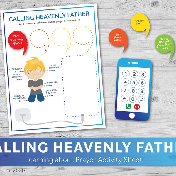 Gospel Busy Binder | Calling Heavenly Father | Prayer Activity Sheet