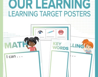 Learning Objectives | Targets | Bulletin Board Posters | K-3 | ESL