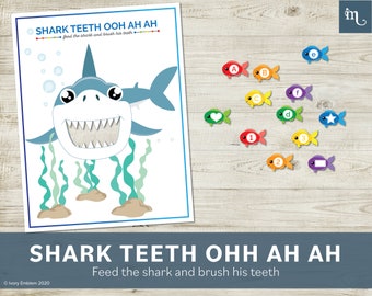 Shark Teeth Ohh Ah Ah | Teeth Brushing | Feeding | Activity Sheet | Busy Binder