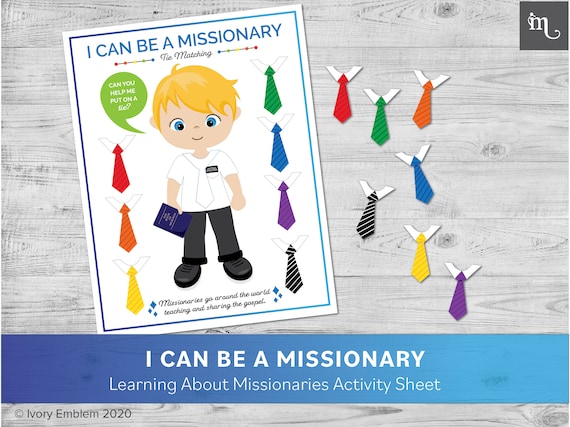 I Can Be a Missionary LDS Activity Sheet Busy Binder | Etsy