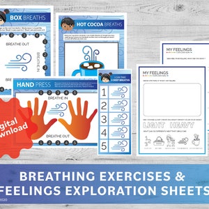 Calm Down Corner | Breathing Exercises and Feelings Exploration | Printables