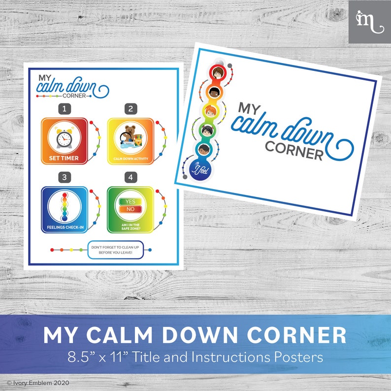Calm Down Corner Feelings Thermometer Poster Bundle Home Version Printable image 6