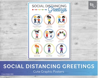 Soziale Distanzierung | Grüße Poster