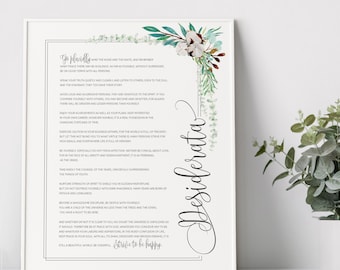 Desiderata Poem by Max Ehrmann | Home Decor | Art Printable | Wall Art