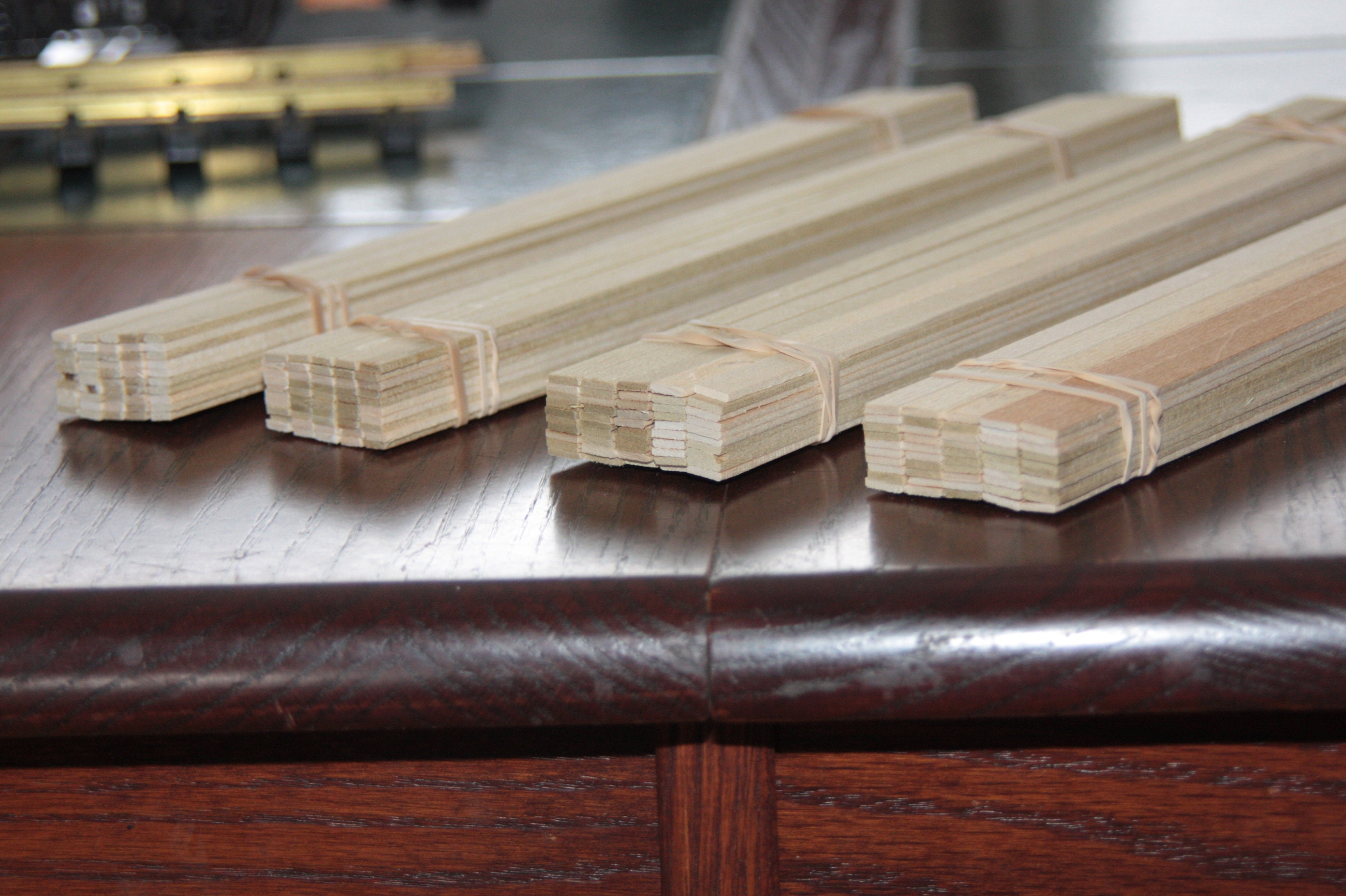 Walnut Wood Strips X10 1/8 X 1/4 X 6 Long Crafts Models Miniatures 