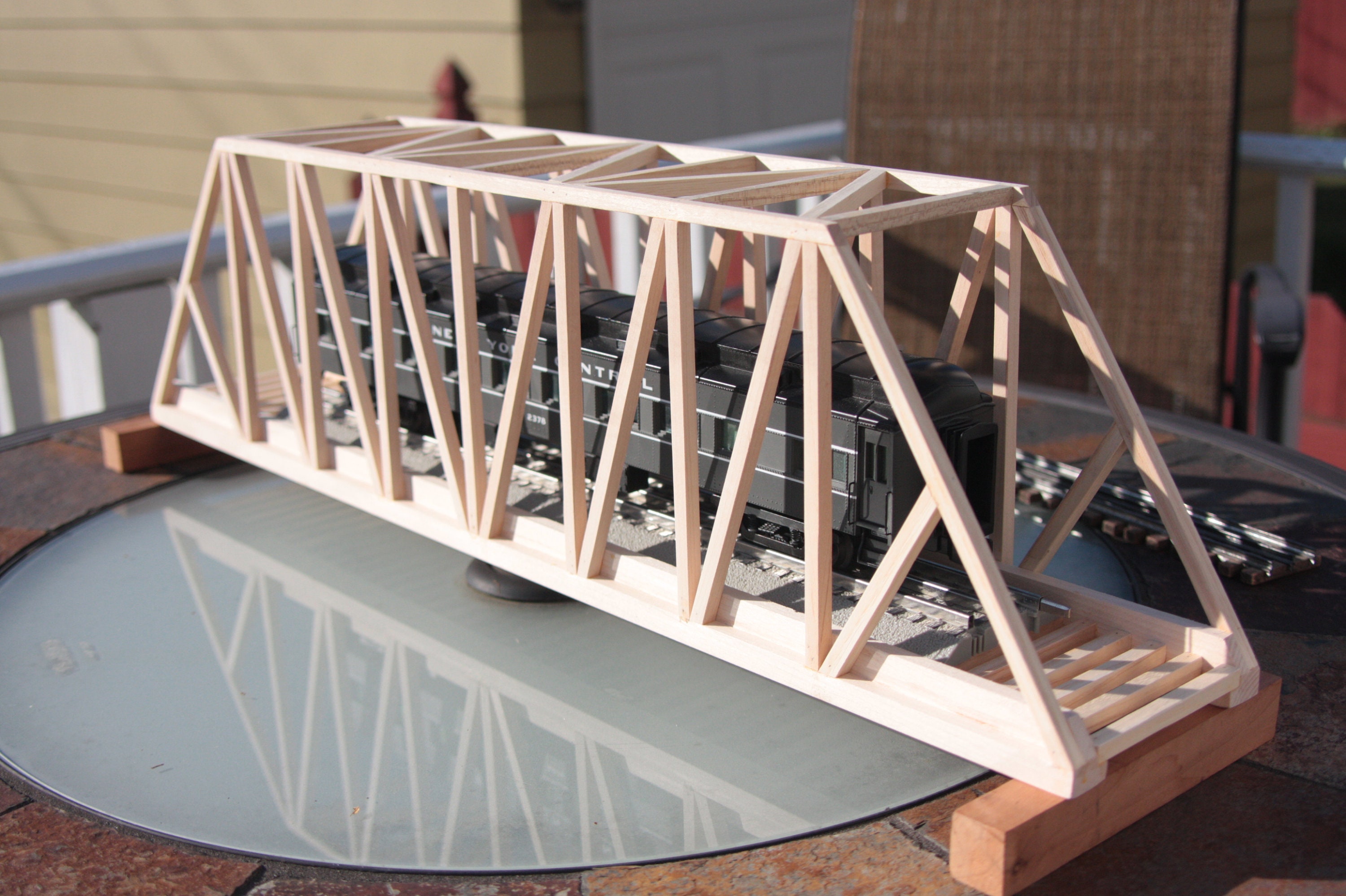 O Gauge Handmade Model Railroad Maple/ash Thru Truss Bridge - Etsy