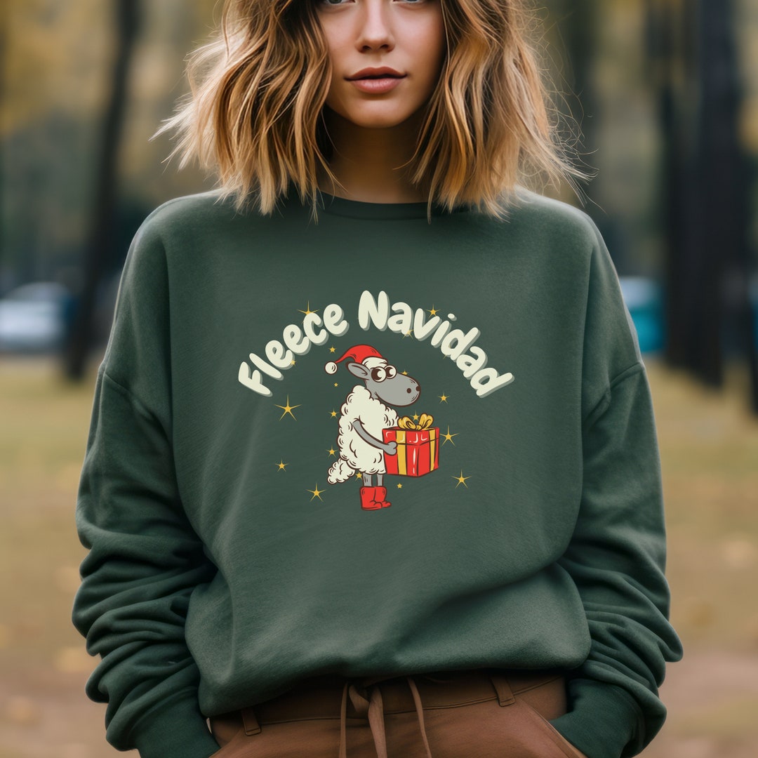 Fleece Navidad Christmas Sweatshirts, Funny Retro Christmas Sweatshirt ...