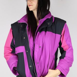 Vintage Pink and Black Prima Futuraski® 80&#39;s Ski Jacket