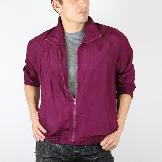 Vintage 80's Malcolm Flowers® 100% Silk Windbreaker