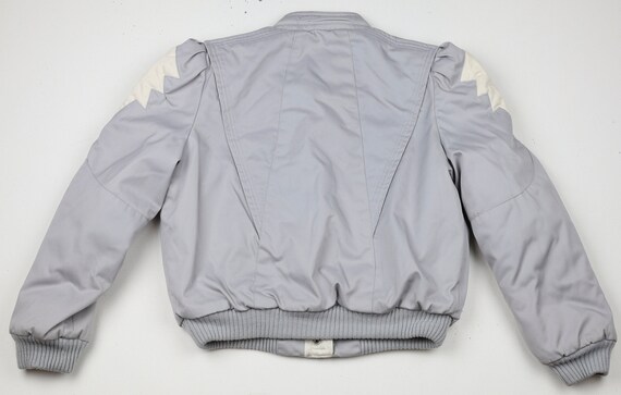 Classic Funky Vintage 80's Uzzi® Light Grey Jacket - image 5