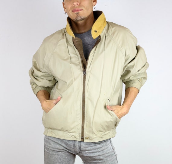 Vintage early 90's Brown Suede Reversible Bomber … - image 6