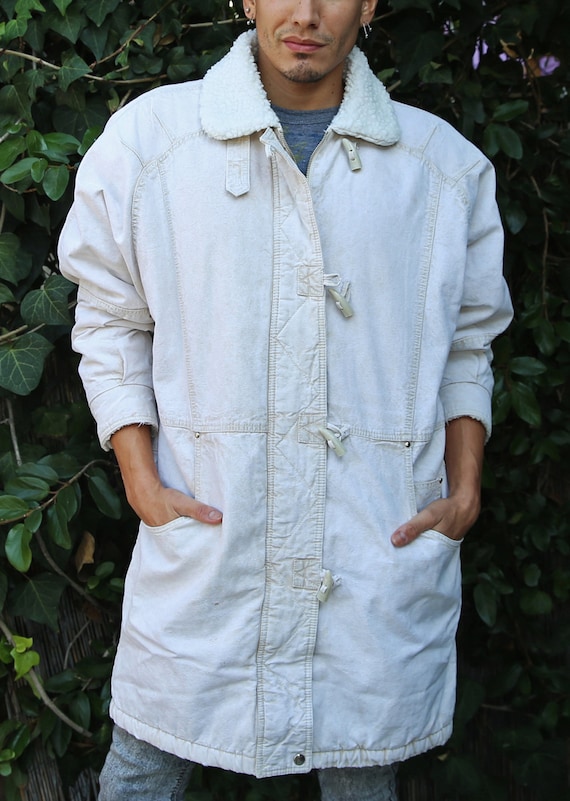 Vintage 80's Andy Johns® white, long winter coat/j