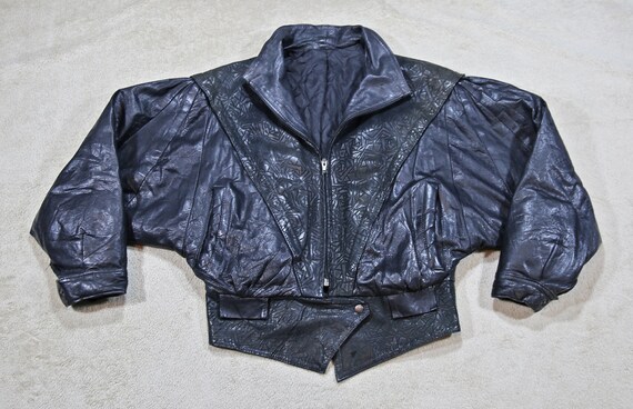 Vintage 80's Vera Pelle® black leather and suede … - image 4