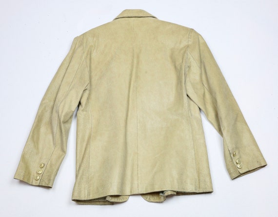 Vintage 80's Avenida© Tan Leather Blazer Jacket - image 5