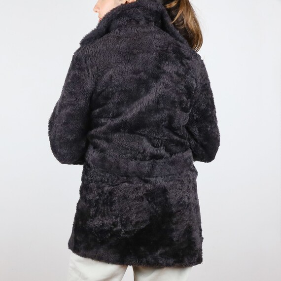 Vintage 70's Dark Brown Faux Fur Mid Length Coat - image 3