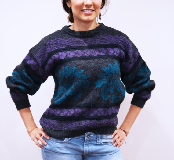 Vintage 80's Saturdays© multipattern sweater - image 1