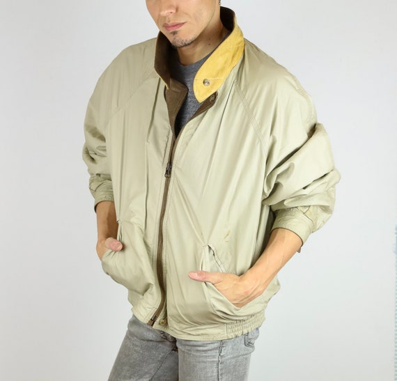Vintage early 90's Brown Suede Reversible Bomber … - image 7