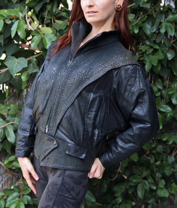 Vintage 80's Vera Pelle® black leather and suede … - image 3