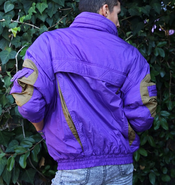 puffy purple jacket