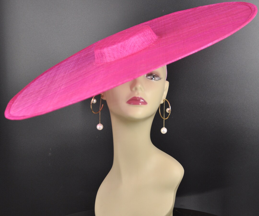 Super Wide Brim Sinamay Fascinator Hat for DIY Kentucky Derby Hat