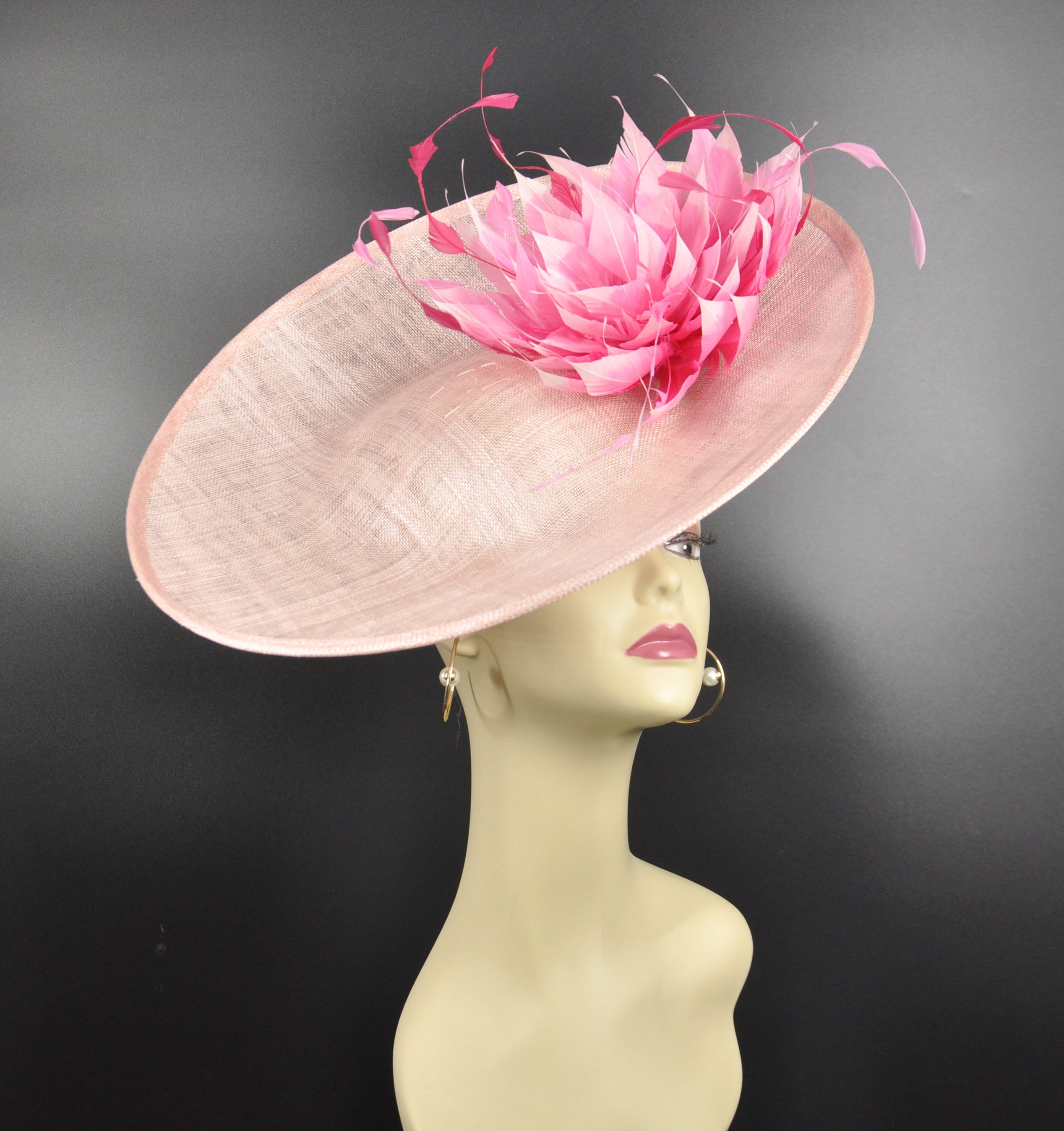 Blush Pink Fascinator Hat: Kentucky Derby, Oaks Day, Tea  display picture 3