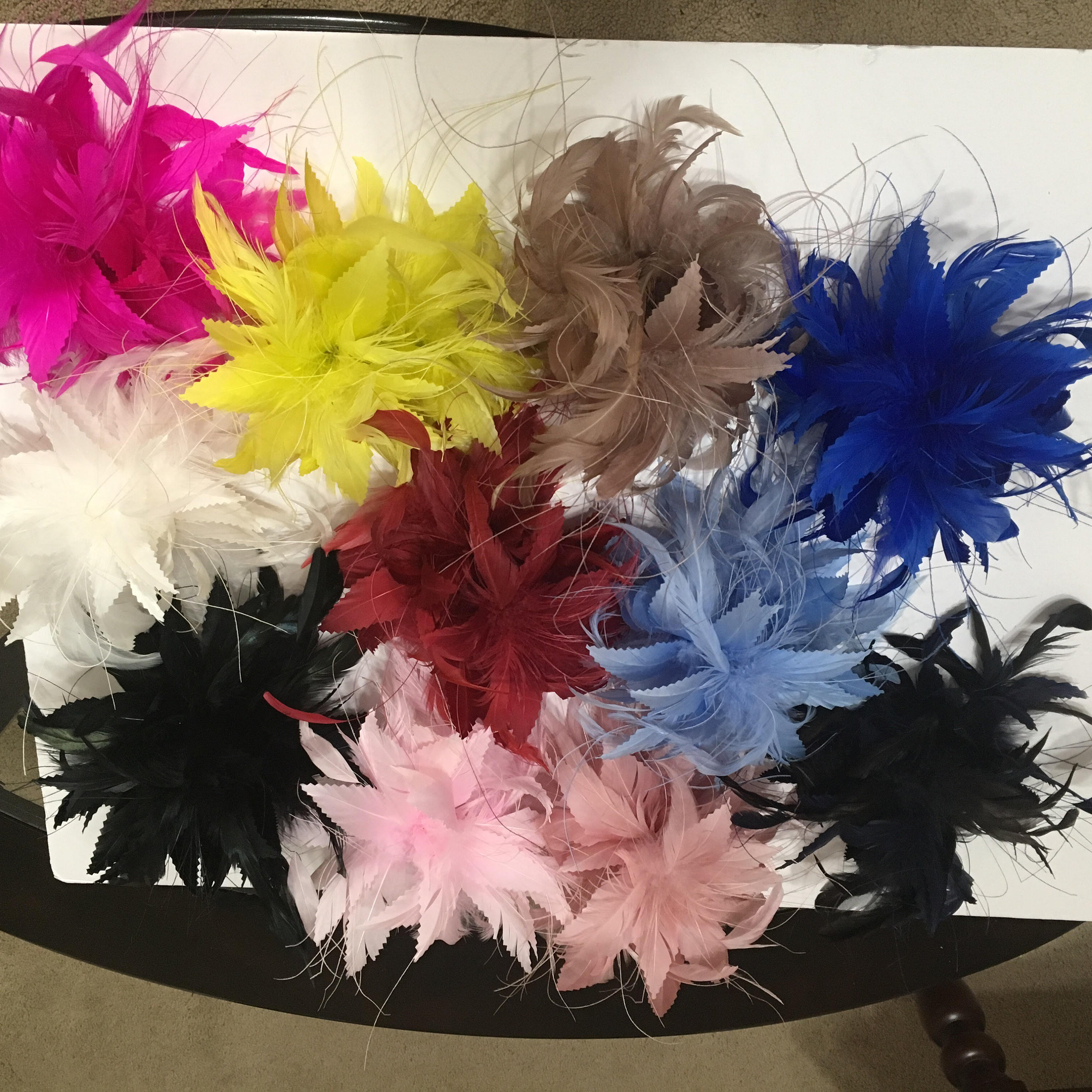 Elegant Black Summer/Derby Party Hat with gorgeous feathers and Pink Flower SD17( Black Peach hat )Kentucky Derby Hat, Church Hat  main image 2