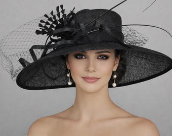 Midcentury Black Pillbox Hat, 1960 display picture 1