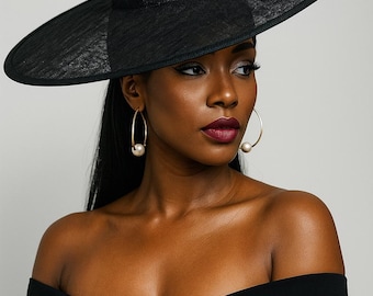 Large Brim Sinamay Fascinator Hat: DerbyMillinery Supply (18.5")
