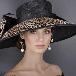 Leopard Print Church Hat - Etsy display picture 1